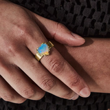 Stolen Girlfriends Club Love Claw Ring Opal - Gold
