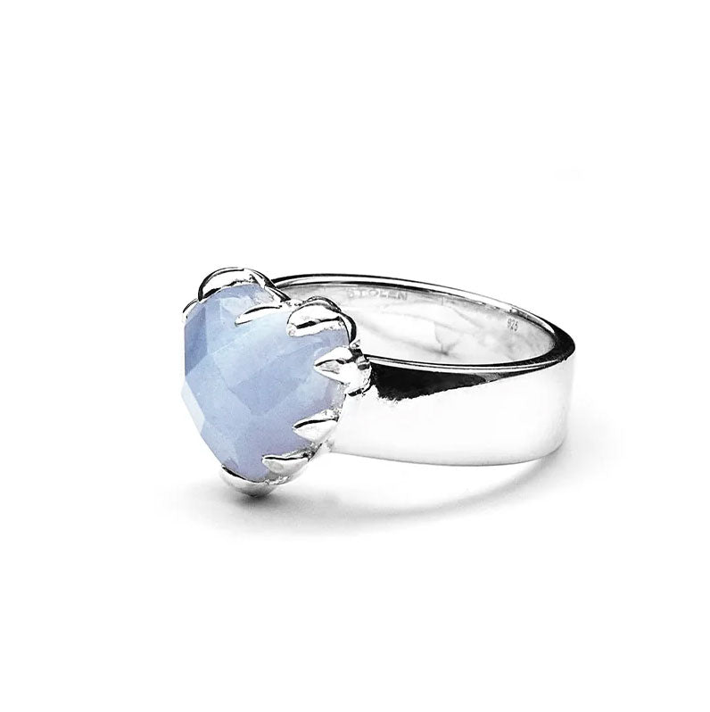 Stolen Girlfriends Club Love Claw Ring Blue Lace Agate