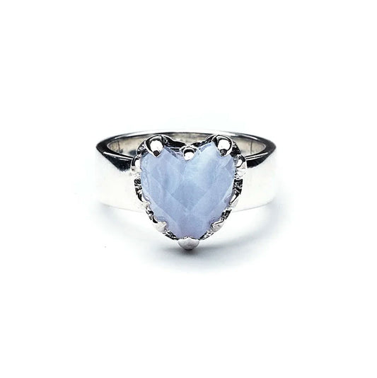 Stolen Girlfriends Club Love Claw Ring Blue Lace Agate