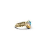 Stolen Girlfriends Club Mini Claw Love Ring - Opal - Gold