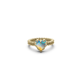 Stolen Girlfriends Club Mini Claw Love Ring - Opal - Gold