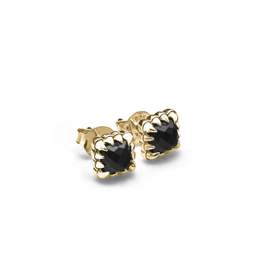 Stolen Girlfriends Club Mini Claw Studs Onyx - Gold