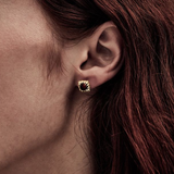 Stolen Girlfriends Club Mini Claw Studs - Gold Plated Garnet