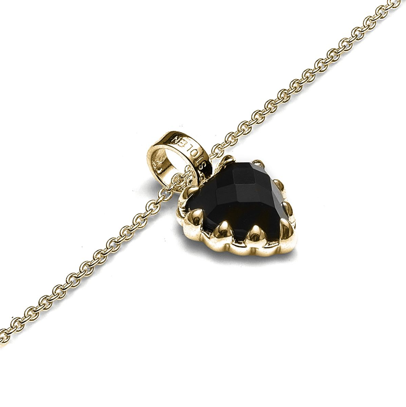 Stolen Girlfriends Club Mini Love Claw Necklace Onyx Gold