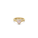 Stolen Girlfriends Club Mini Love Claw Ring - Pink Opal Gold