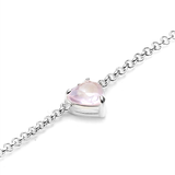 Stolen Girlfriends Talon Heart Necklace - Rose Quartz