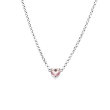 Stolen Girlfriends Talon Heart Necklace - Rose Quartz