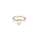 Stolen Girlfriends Talon Heart Ring - Rose Quartz - Gold