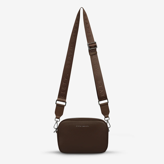 Status Anxiety Plunder Bag Cocoa with Webbed Strap