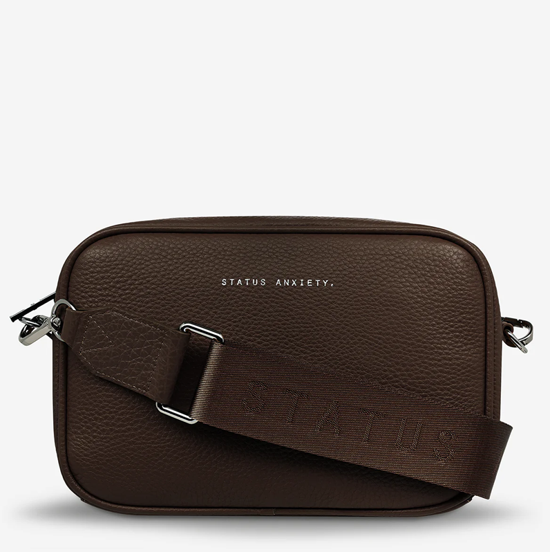 Status Anxiety Plunder Bag Cocoa with Webbed Strap