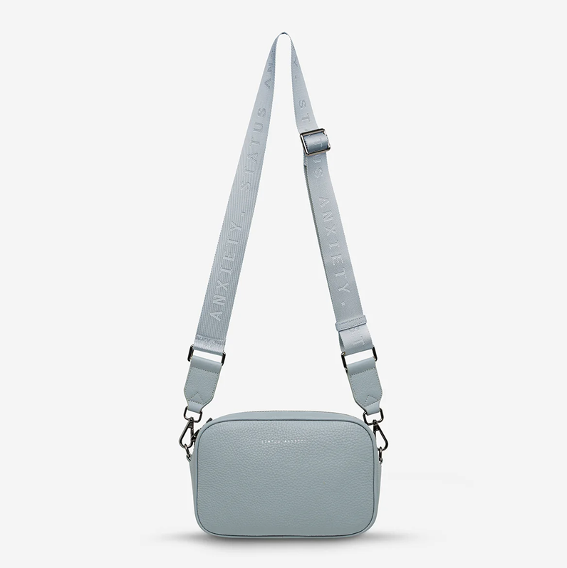 Status Anxiety Plunder Bag Powder Blue with Webbed Strap