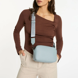 Status Anxiety Plunder Bag Powder Blue with Webbed Strap