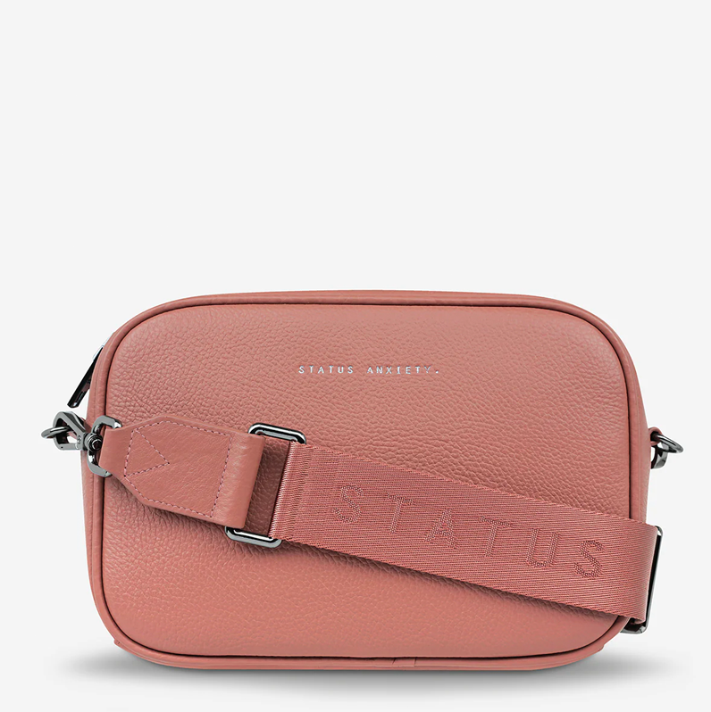 Status Anxiety Plunder Bag Dusty Rose with Webbed Strap