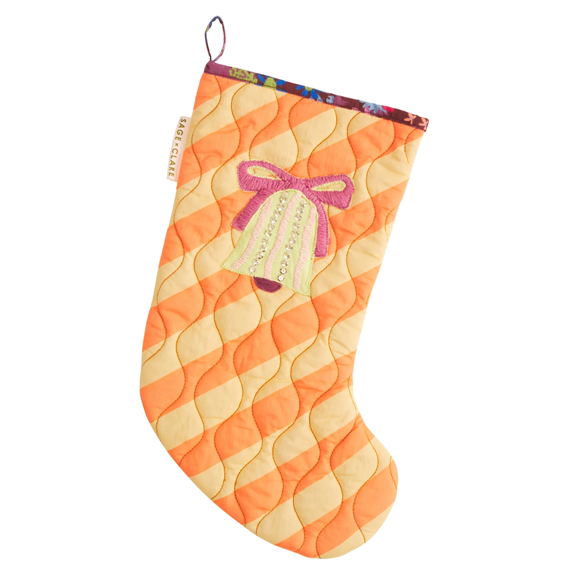 Sage & Clare Jarita Stripe Christmas Stocking - Desert