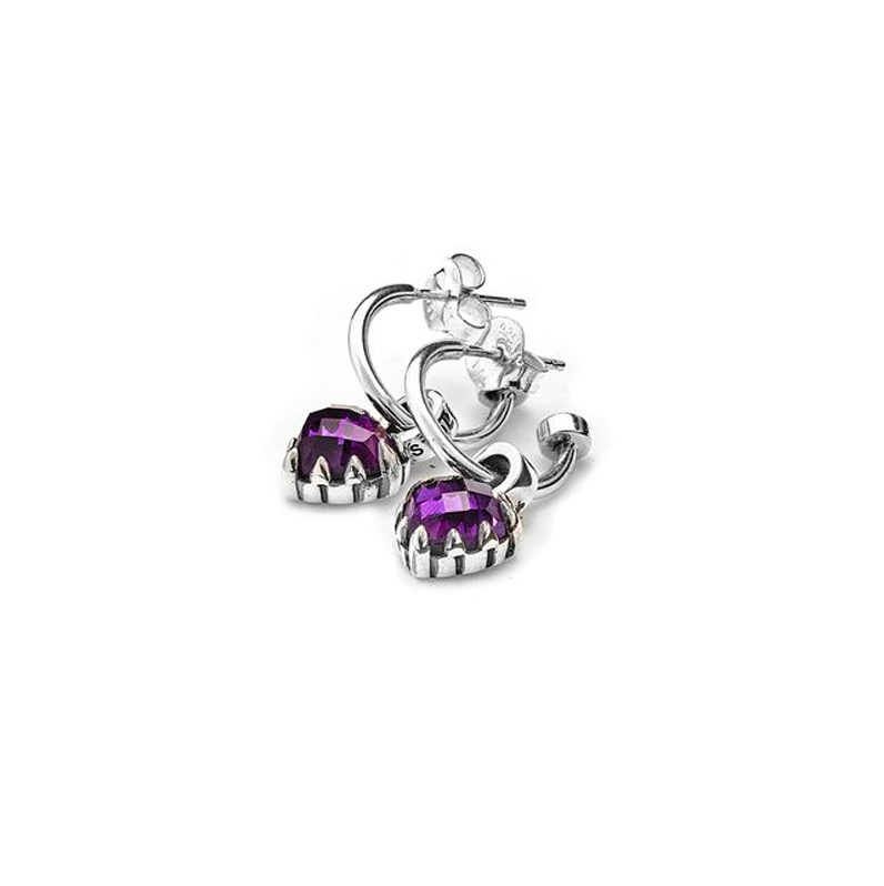 Stolen Girlfriends Club Love Claw Anchor Earrings - Amethyst