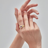 Stolen Girlfriends Club Baby Claw Ring Mystic Quartz Gold Plated