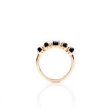 Stolen Girlfriends Club Halo Cluster Ring Onyx Gold Plated