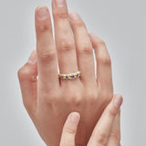Stolen Girlfriends Club Halo Cluster Ring Mystic Quartz Gold Plated