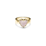 Stolen Girlfriends Club Love Claw Ring Rose Quartz Gold Plated