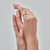 Stolen Girlfriends Club Love Claw Ring Mystic Quartz Gold Plated