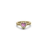 Stolen Girlfriends Club Mini Claw Ring Mystic Quartz Gold Plated