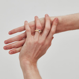 Stolen Girlfriends Club Mini Claw Ring Mystic Quartz Gold Plated