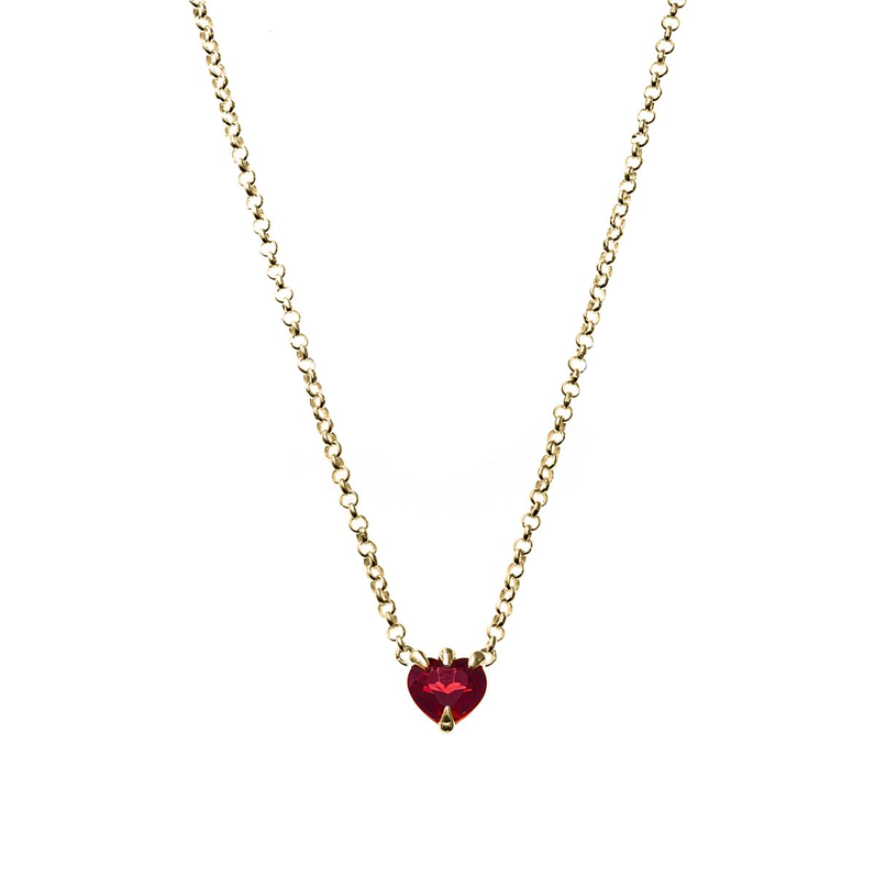 Stolen Girlfriends Club Talon Necklace Garnet - Gold