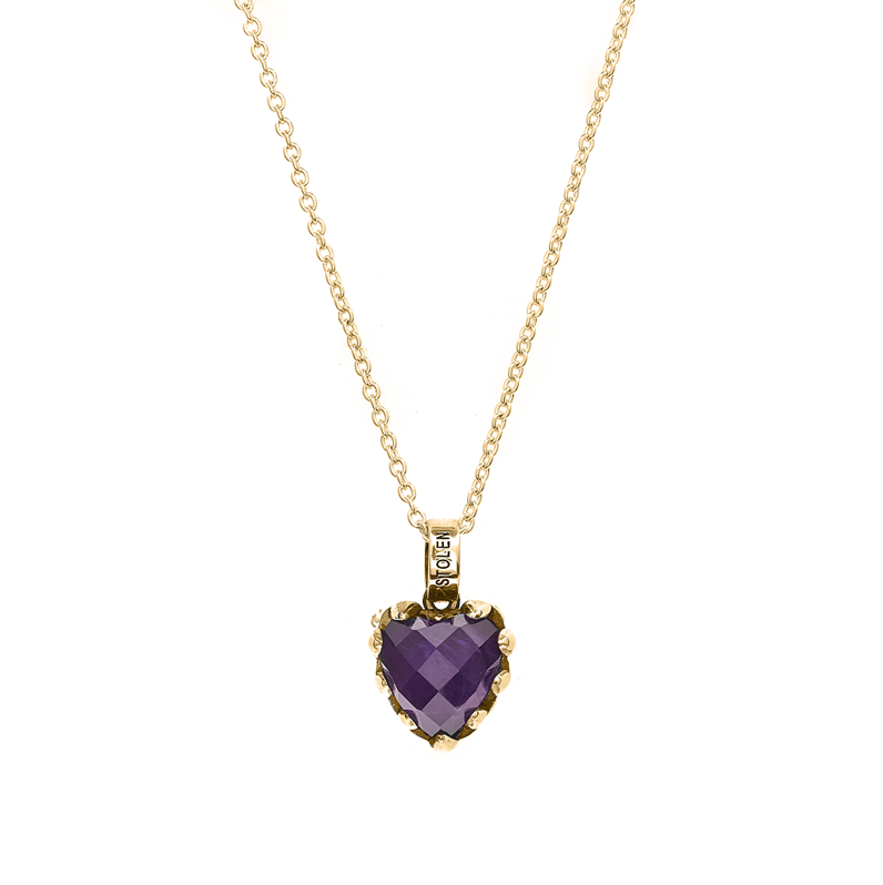 Stolen Girlfriends Club Love Claw Necklace - Amethyst Gold Plated