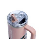 Stanley The Quencher ProTour Flip Straw Tumbler Peach Whip Chevron 30 OZ
