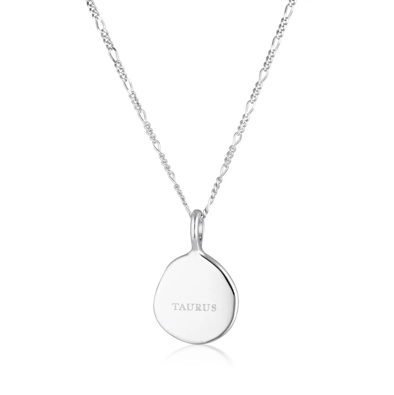 Linda Tahija Taurus Zodiac Figaro Necklace Silver