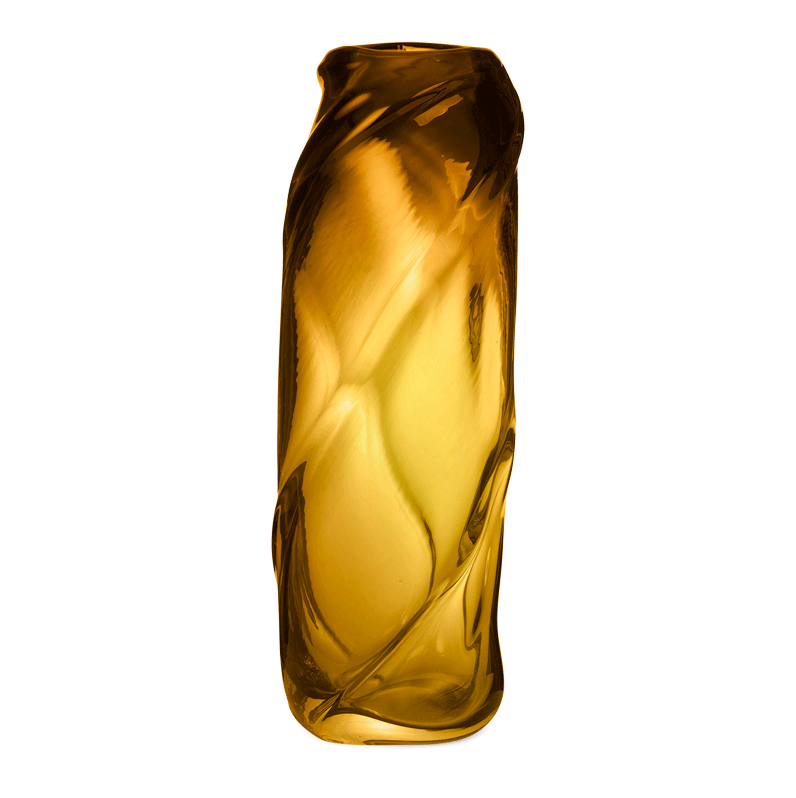 Ferm Living Water Swirl Vase - Tall Amber