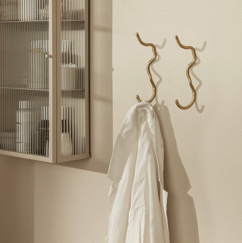 Ferm Living Curvature Hook - Brass