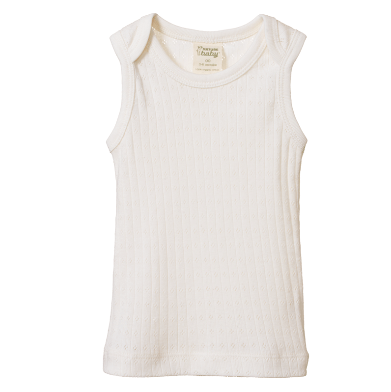 Nature Baby Singlet Pointelle - Natural