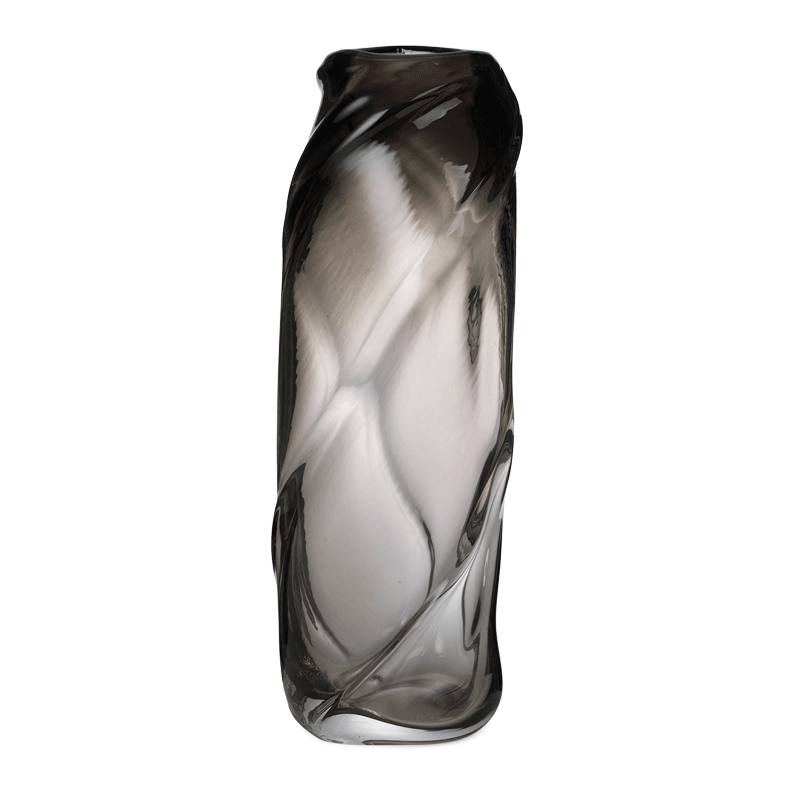 Ferm Living Water Swirl Vase - Smoked Grey