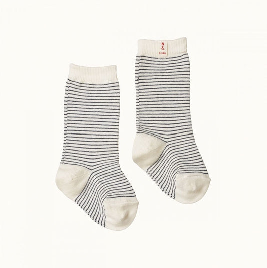 Nature Baby Organic Cotton Socks Navy Stripe