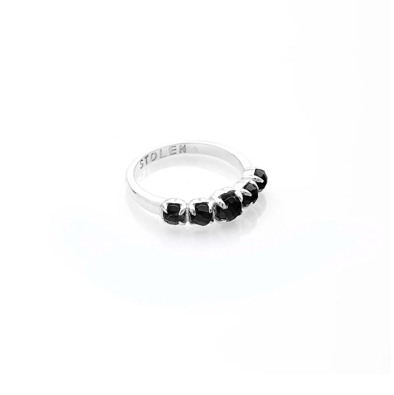 Stolen Girlfriends Club Halo Cluster Ring Onyx