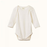 Nature Baby Pointelle Long Sleeve Bodysuit Natural