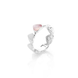 Stolen Girlfriends Club Band Of Hearts Ring Rose Quartz