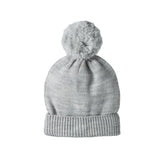 Nature Baby Alpine Pom Pom Beanie - Light Grey Marl
