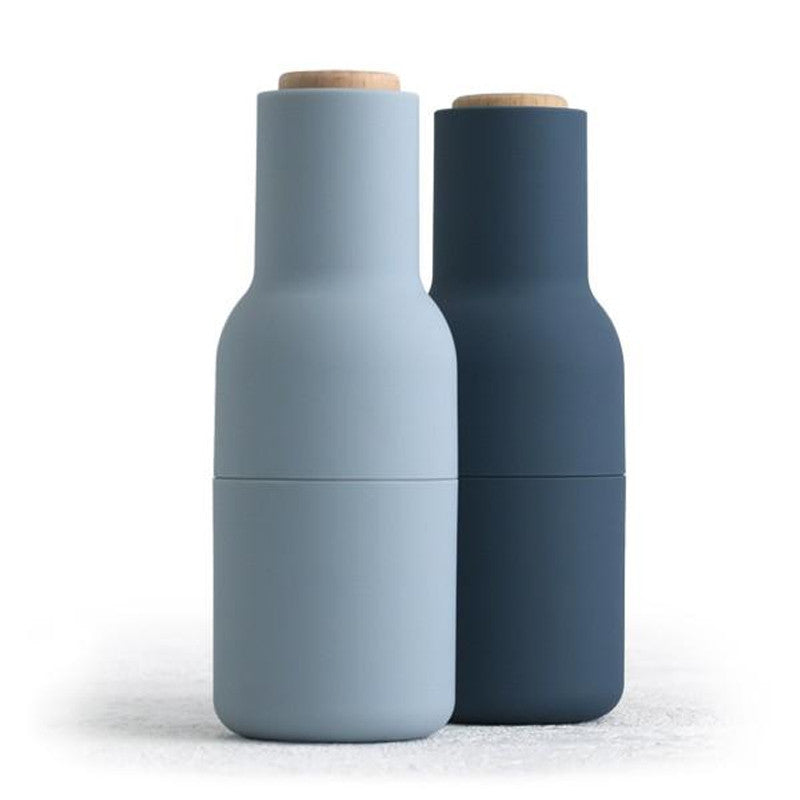 Audo Bottle Grinder - Blues w. Beech Lid, 2 Pack