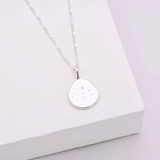 Linda Tahija Aquarius Zodiac Figaro Necklace Silver