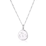 Linda Tahija Aquarius Zodiac Figaro Necklace Silver
