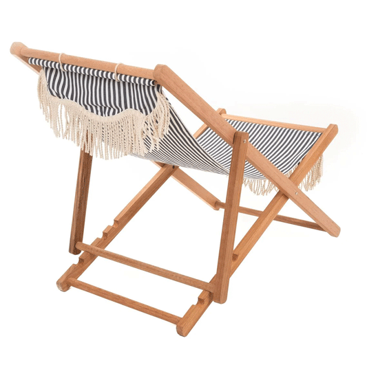 Business & Pleasure Premium Sling Chair Chair - Lauren's Navy Stripe