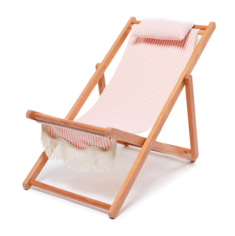 Business & Pleasure Premium Sling Chair - Lauren's Pink Stripe