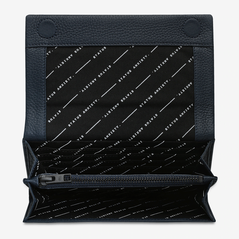 Status Anxiety Nevermind Wallet Navy Blue