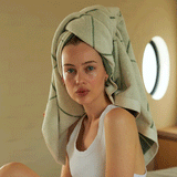 Baina Bethell Organic Cotton Bath Towel Sage/Chalk