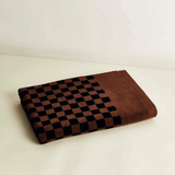 Baina Roman Organic Cotton Pool Towel Tabac/Noir