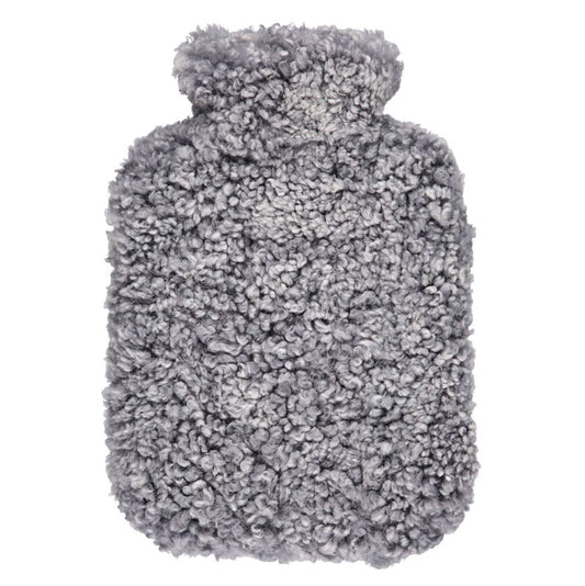 Hot Water Bottle Short Wool Light Grey
