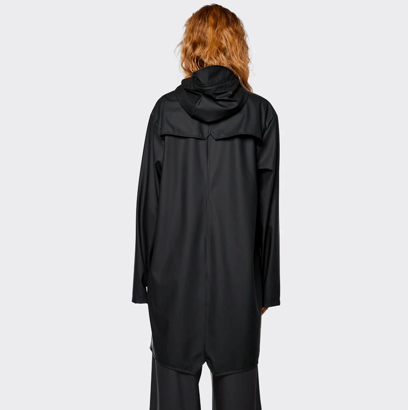 Rains Long Jacket - Black