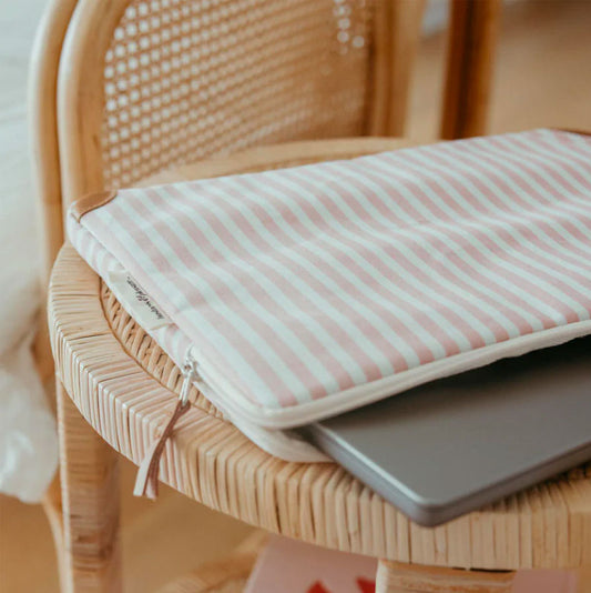 Business and Pleasure Laptop Sleeve - Lauren's Pink Stripe
